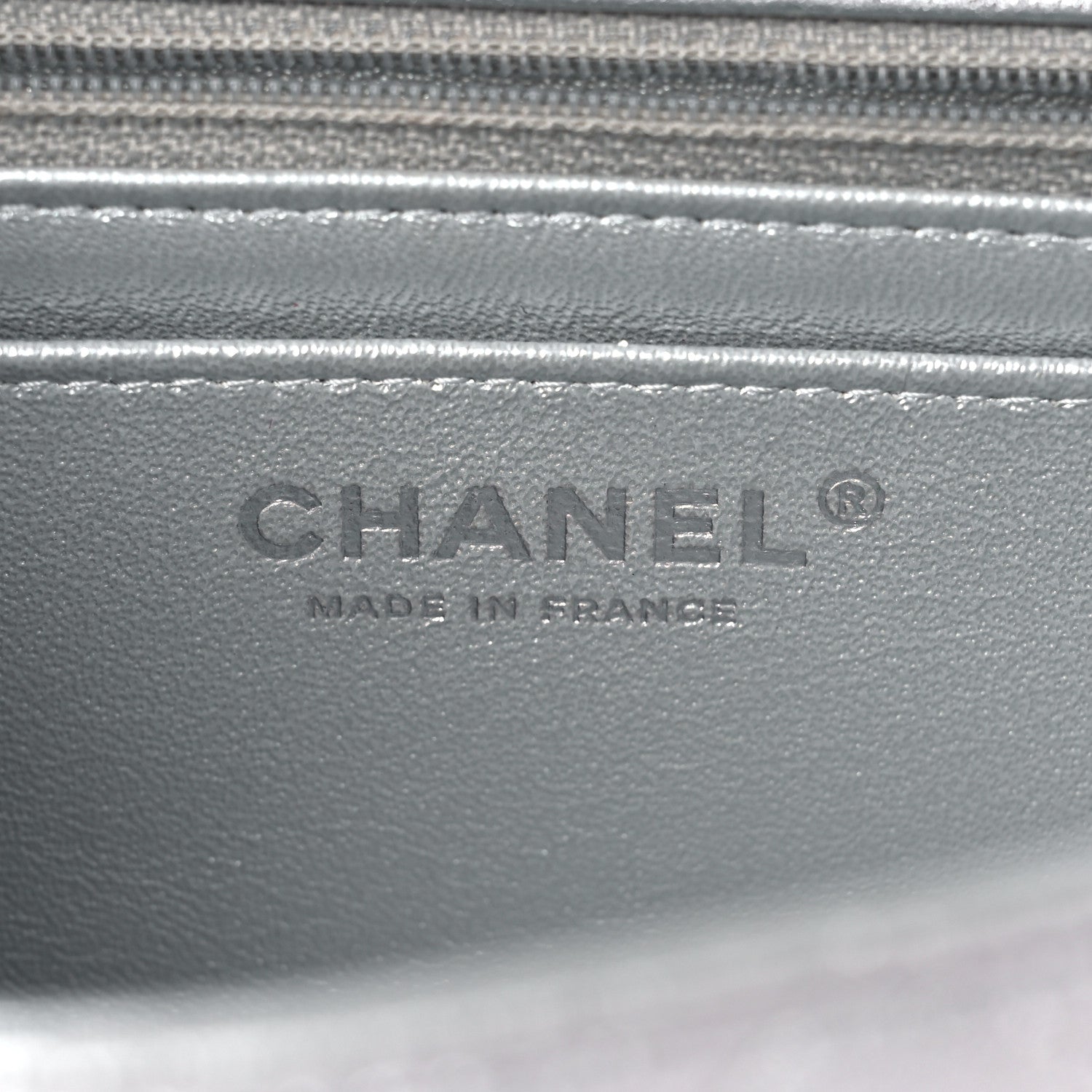 Chanel Metallic Lambskin Quilted Mini Rectangular Flap Silver 6 of 9