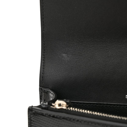 Saint Laurent Calfskin Lizard Embossed Monogram Kate Belt Bag Black 11 of 12
