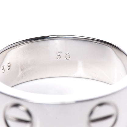 Cartier 18K White Gold 5.5mm LOVE Ring 50 5.25 7 of 7