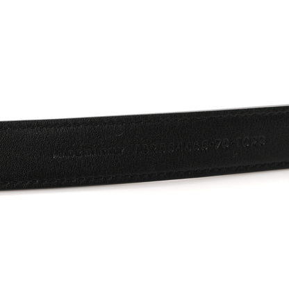 Saint Laurent Smooth Calfskin Monogram Square Buckle Belt 70 28 Black 4 of 7