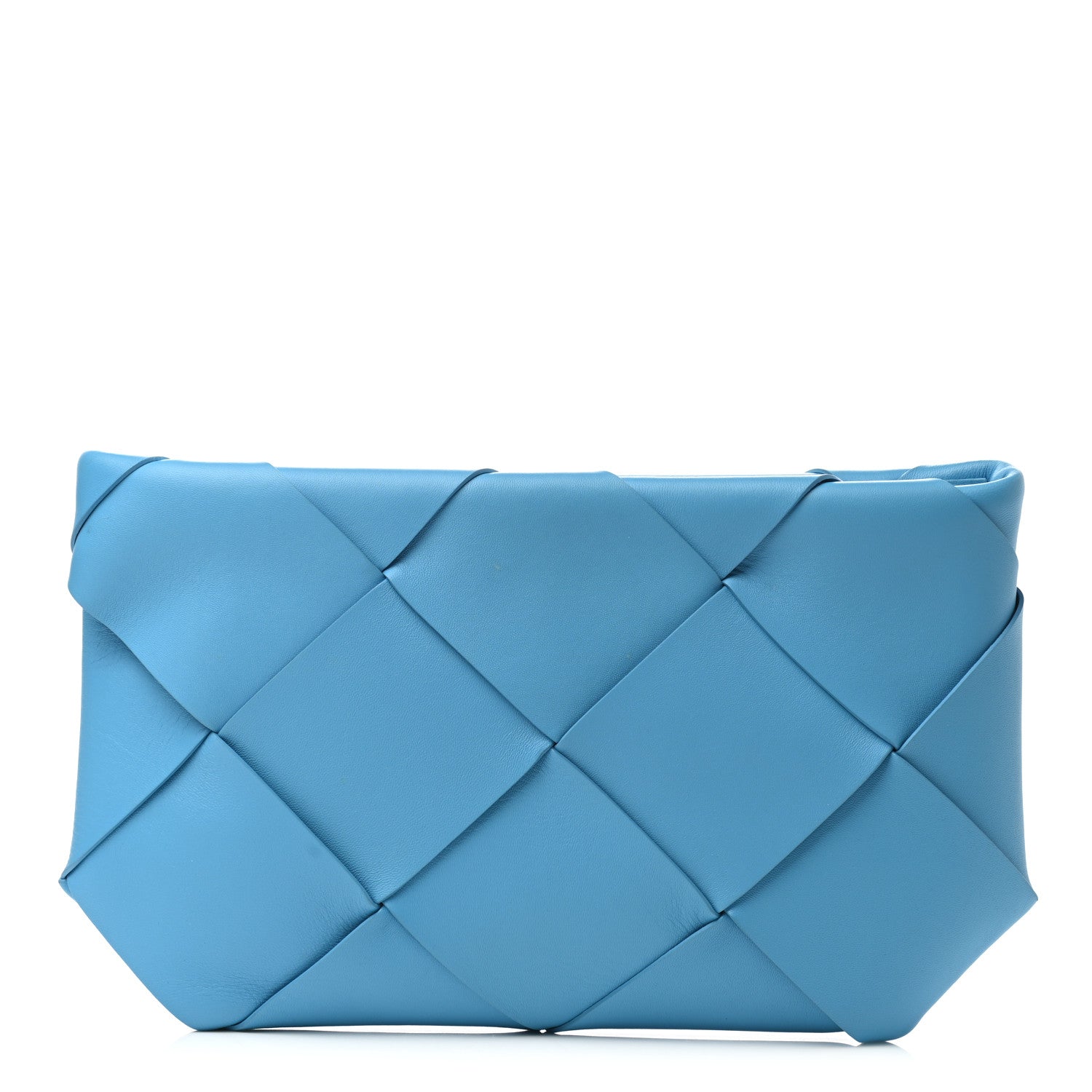 Bottega Veneta Nappa Maxi Blown Up Intrecciato Pouch Clutch Swimming Pool 1 of 8