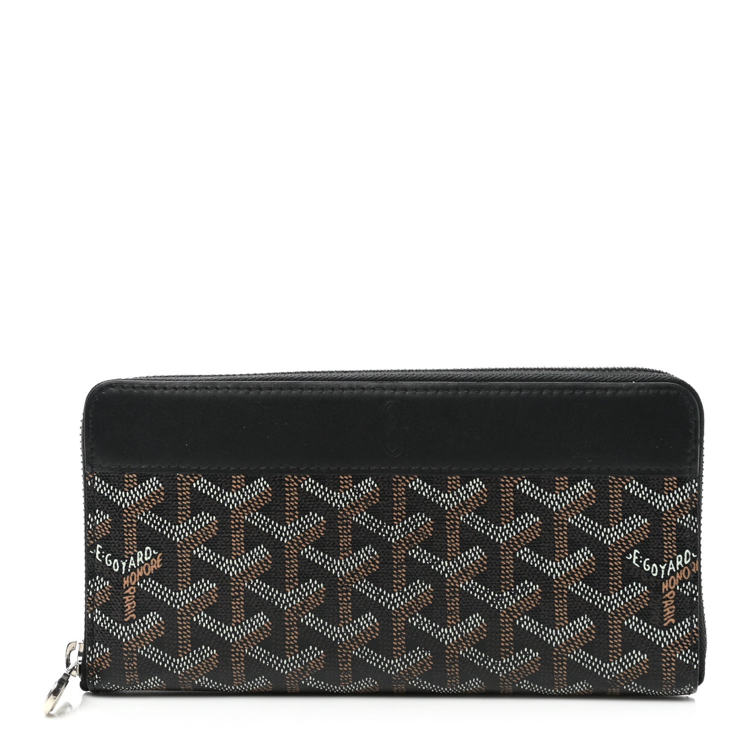 Goyard Goyardine Matignon Zip Around GM Wallet Black 1 of 6