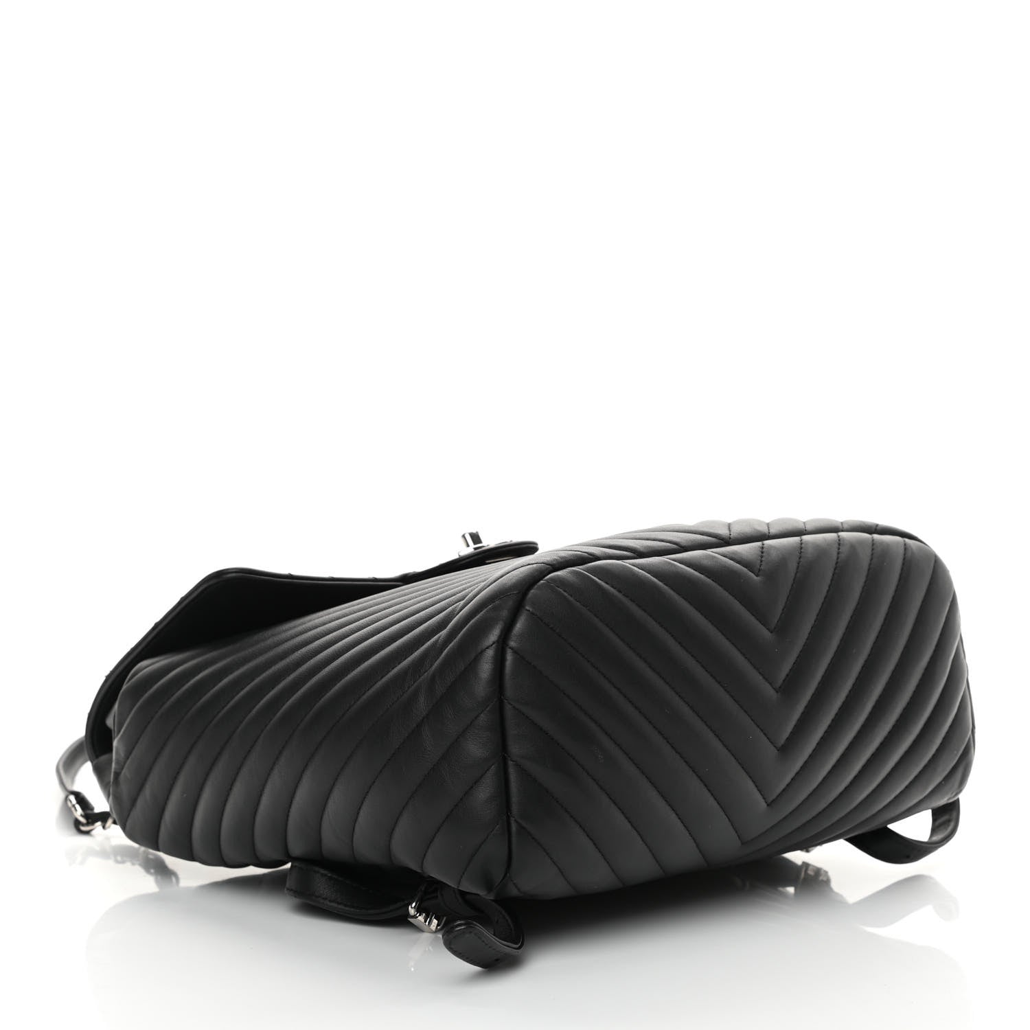 Chanel Calfskin Chevron Quilted Large Urban Spirit Backpack Black 3 of 16