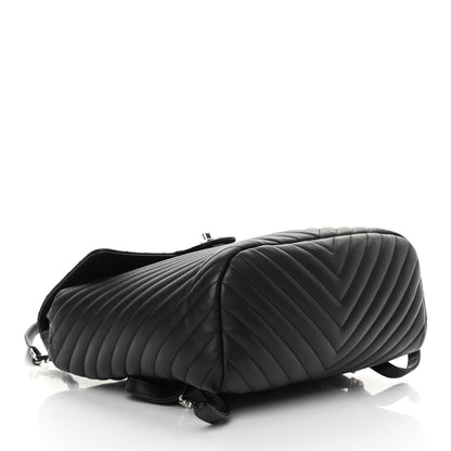 Chanel Calfskin Chevron Quilted Large Urban Spirit Backpack Black 3 of 16