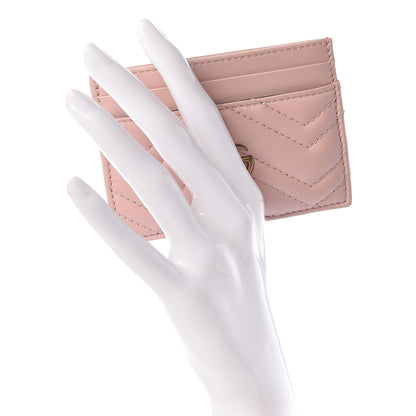 Gucci Calfskin Matelasse GG Marmont Card Holder Perfect Pink 2 of 6
