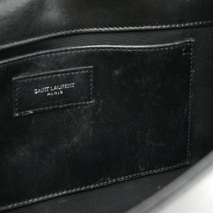 Saint Laurent Calfskin Medium Heart Bolts Monogram Kate Satchel Black 11 of 17