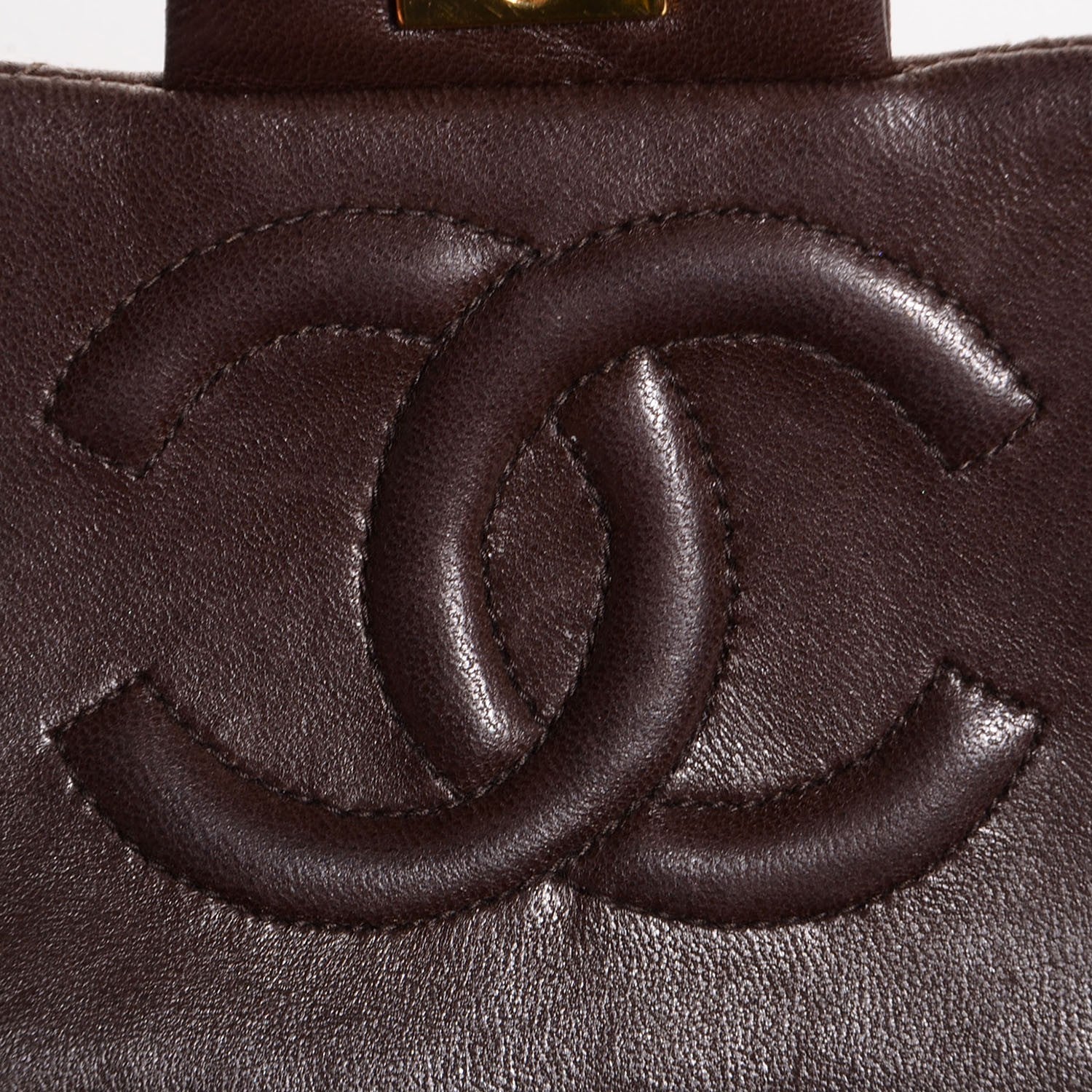 Chanel Lambskin Quilted Mini Square Flap Brown 7 of 10