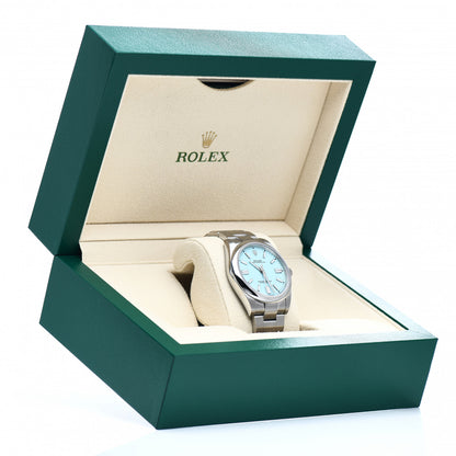 Rolex Stainless Steel 41mm Oyster Perpetual Watch Turquoise 124300 5 of 5