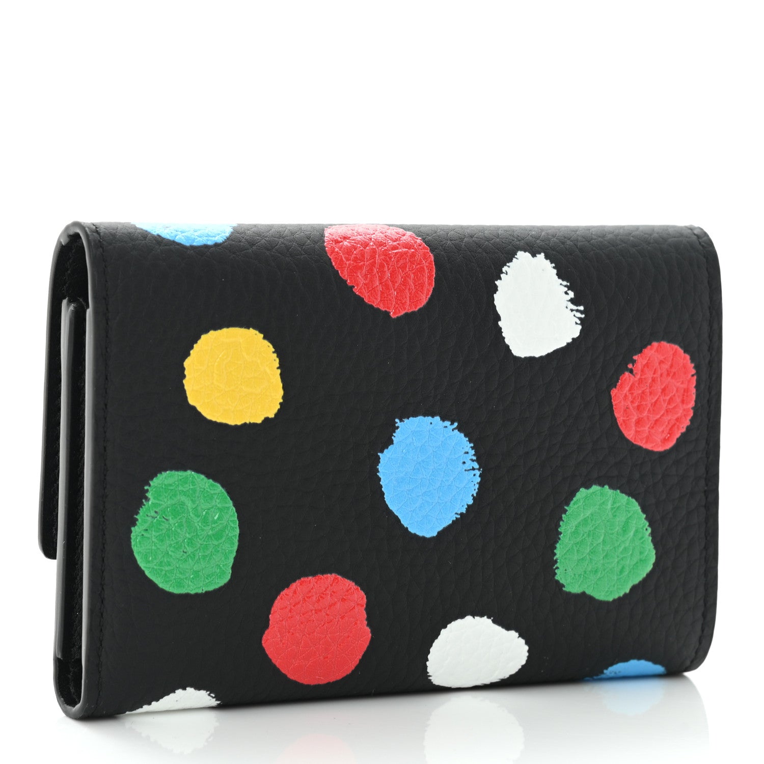 Louis Vuitton LV X YK Taurillon Dots Capucines Compact Wallet Black 3 of 10