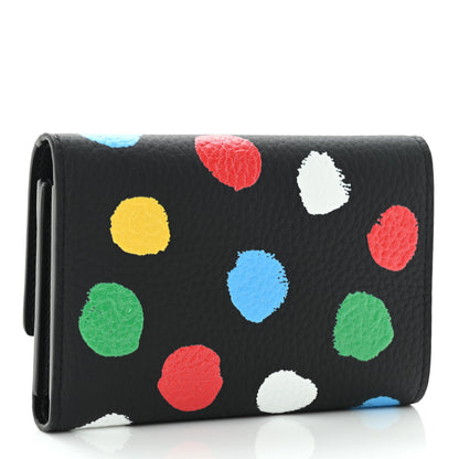 Louis Vuitton LV X YK Taurillon Dots Capucines Compact Wallet Black 3 of 10