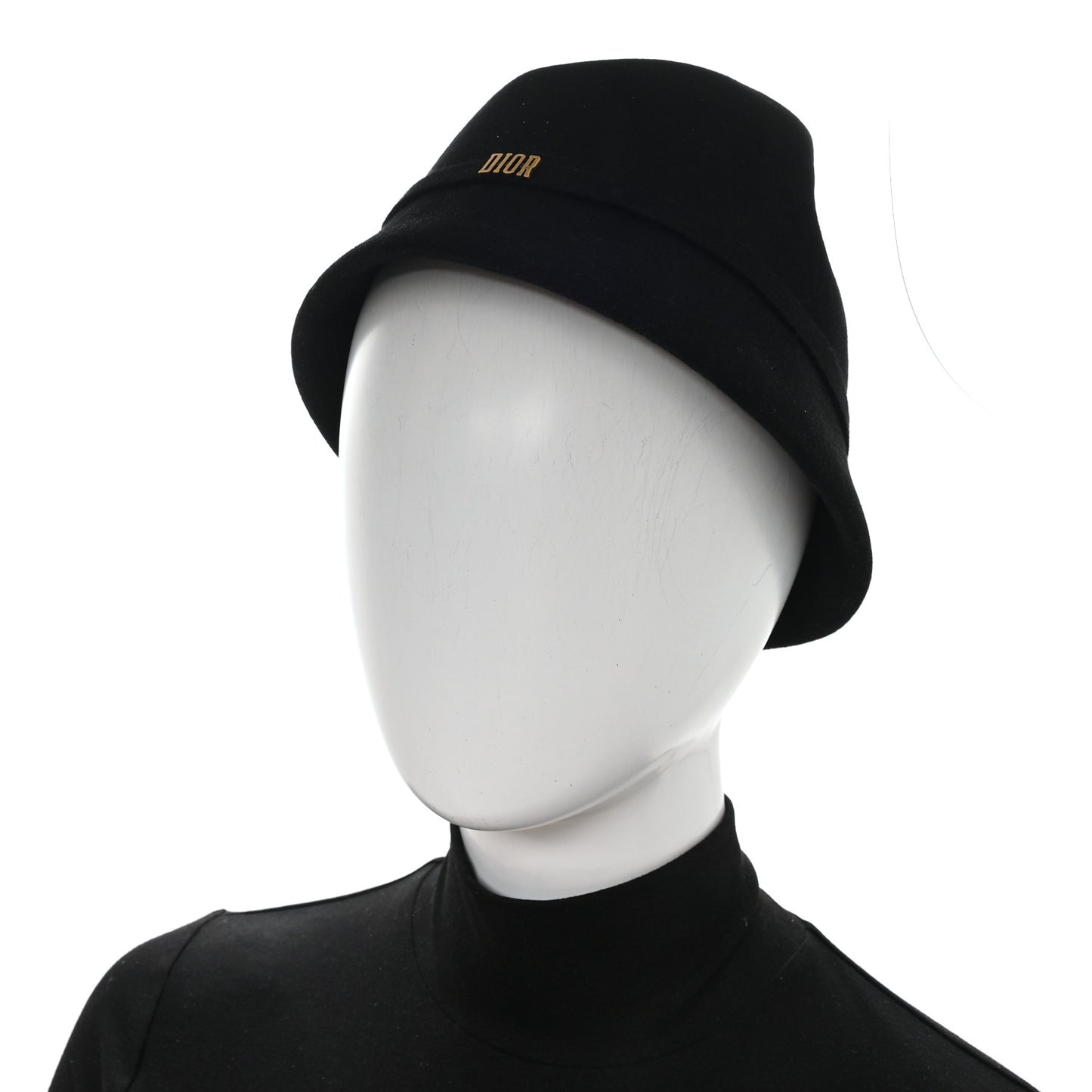 Wool Felt Tulip Hat 57 Black