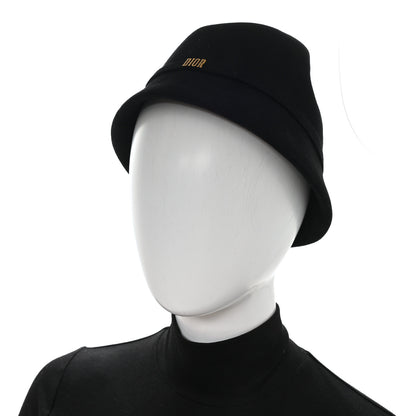 Christian Dior Wool Felt Tulip Hat 57 Black 2 of 8