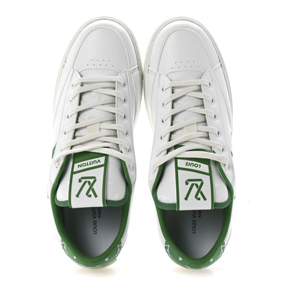Louis Vuitton Calfskin Charlie Mens Sneakers 9 White Green 2 of 10
