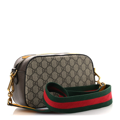 Gucci GG Supreme Monogram Web Neo Vintage Shoulder Bag Beige New Acero Crop 3 of 12