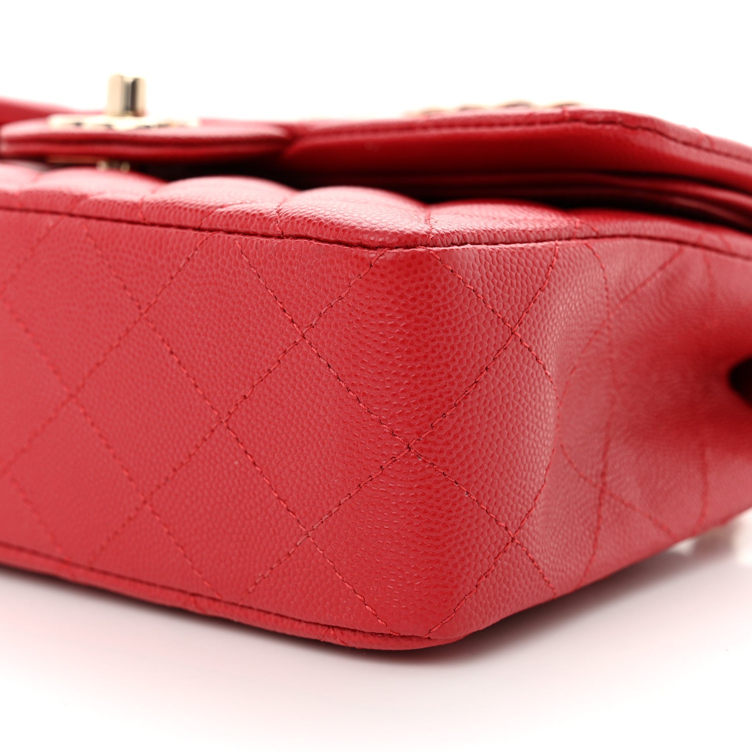 Chanel Caviar Quilted Small Double Flap Red 10 of 11