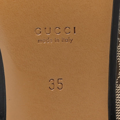 Gucci Canvas GG Monogram Horsebit Womens Princetown Slippers 35 Beige Ebony New Acero 8 of 10