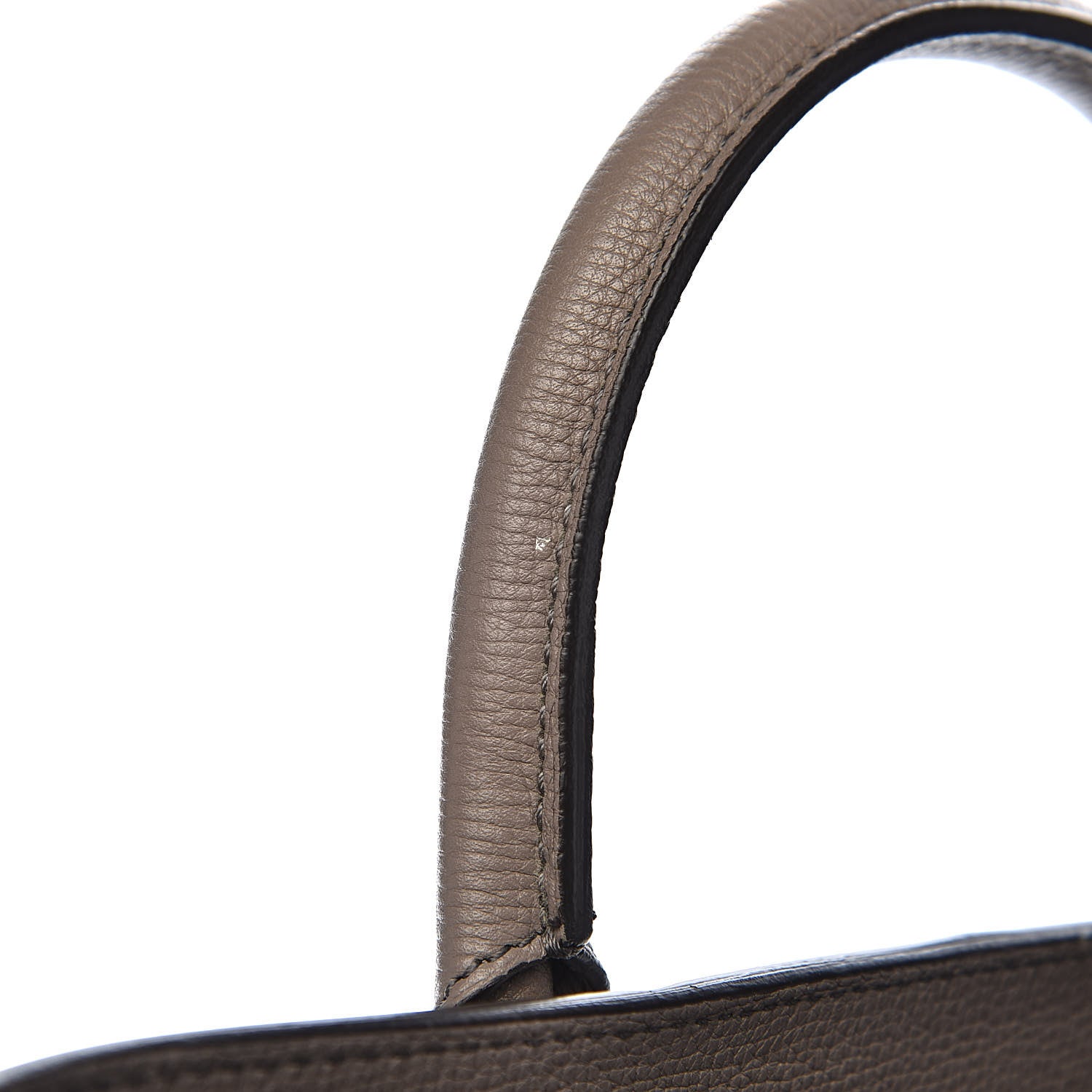 Burberry Grainy Calfskin House Check Large Banner Tote Thistle Grey 10 of 16