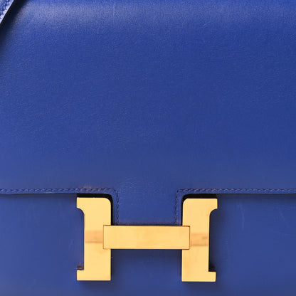 Hermes Tadelakt Constance 18 Bleu Electrique 8 of 10