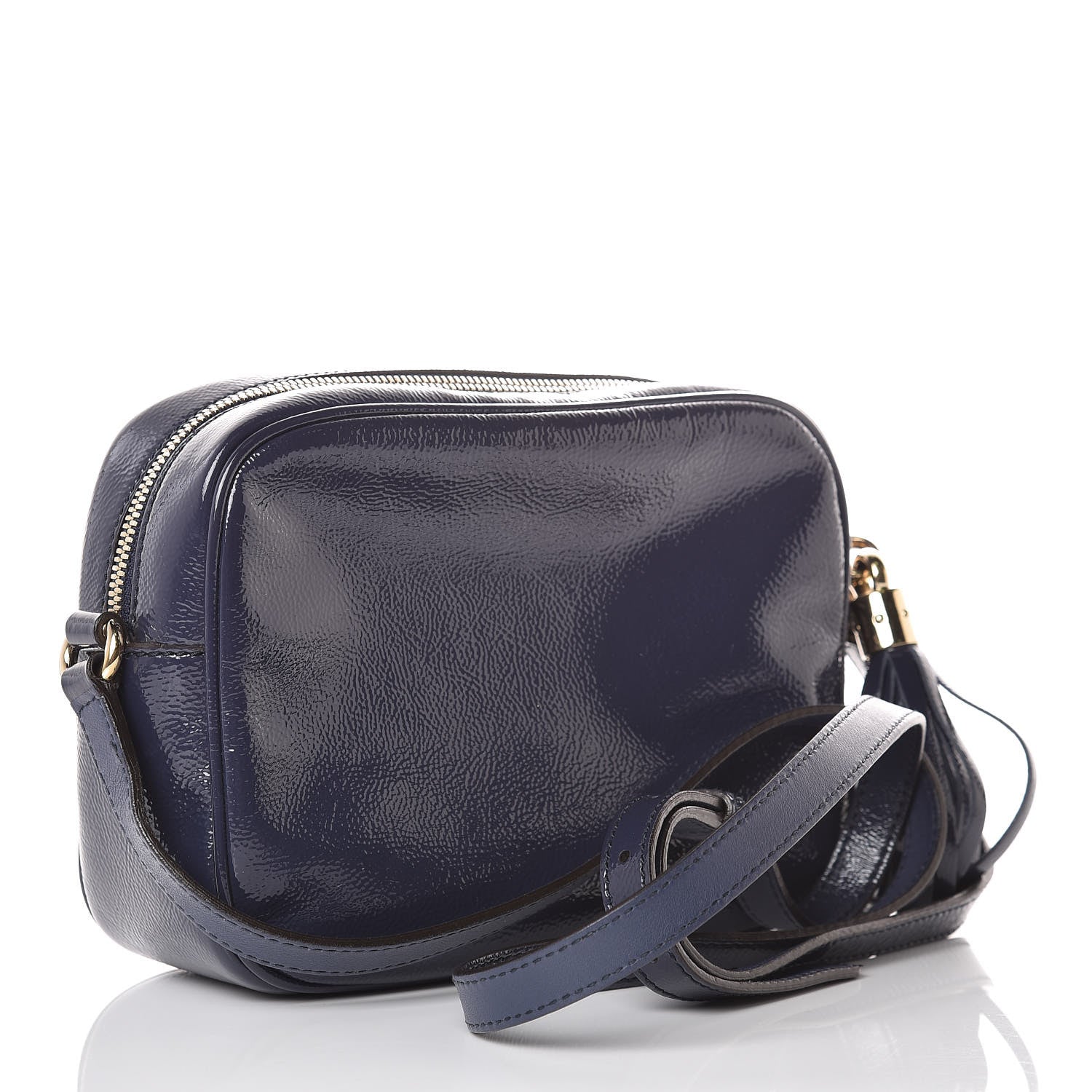 Gucci Vernice Naplack Small Soho Disco Bag Uniform Blue 3 of 11