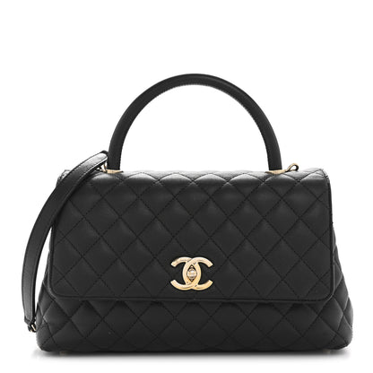 Chanel Caviar Quilted Small Coco Handle Flap Black 1 of 15