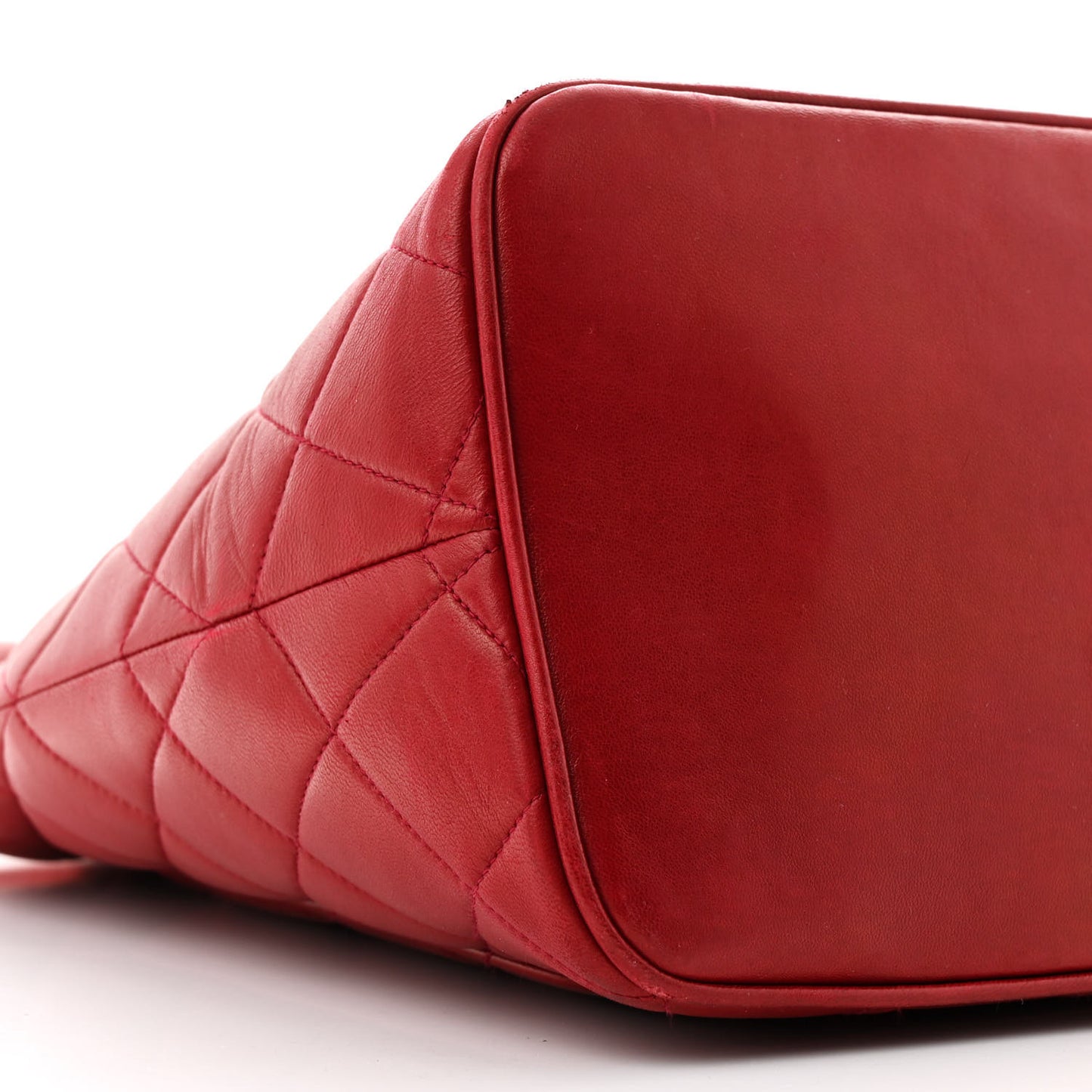 Lambskin Quilted Medallion Tote Red