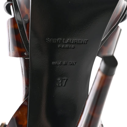 Saint Laurent Patent Tribute 105 Platform Sandals 37 Tortoiseshell 5 of 11