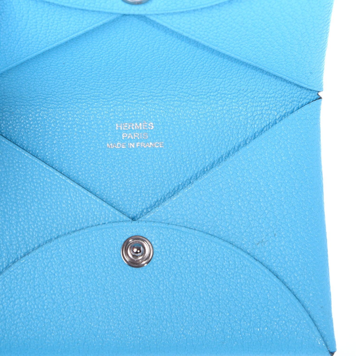 Hermes Chevre Mysore Calvi Card Case Bleu Celeste 6 of 7