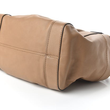 Valentino Garavani Nappa Double Pocket Bow Tote Camel 7 of 9