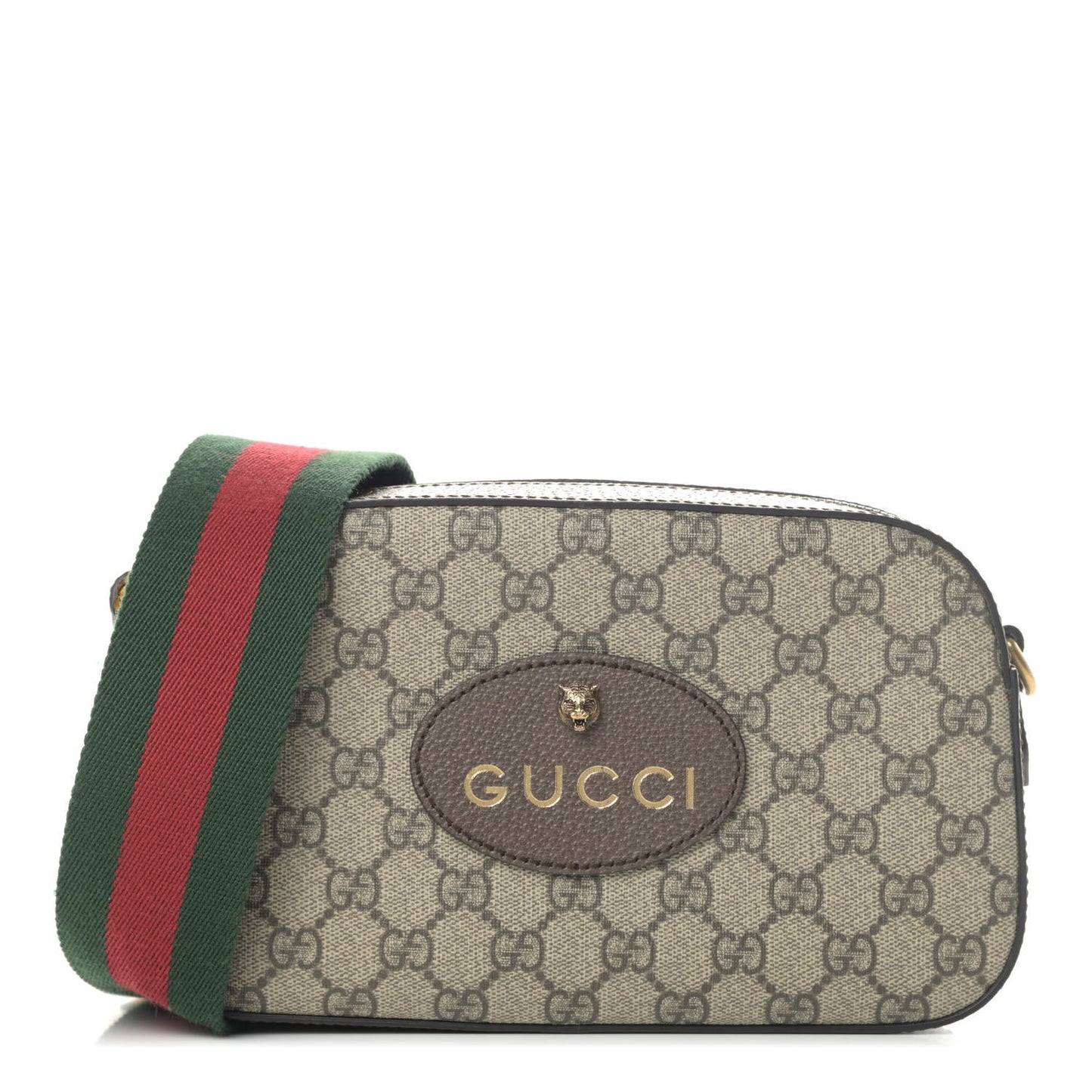 GG Supreme Monogram Web Neo Vintage Shoulder Bag Beige New Acero Crop