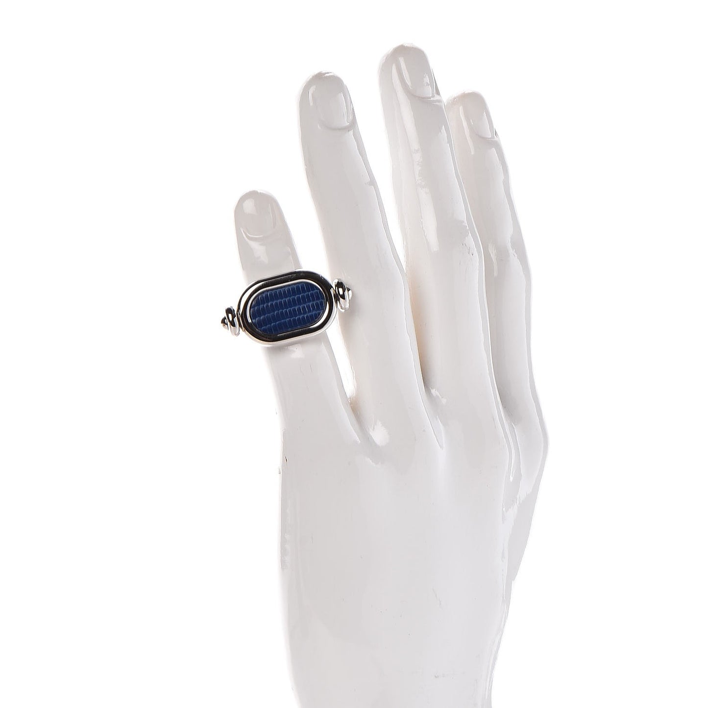 Palladium Lizard Odyssee Ring 52 6.25 Bleu Sapphire