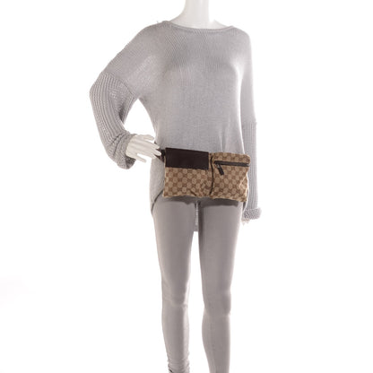 Gucci GG Monogram Double Pocket Belt Bag Dark Brown 2 of 8