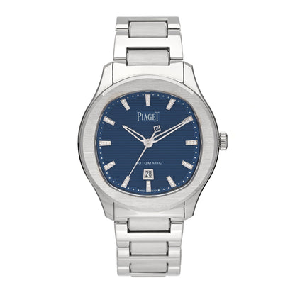 Piaget Stainless Steel Diamond 36mm Polo Date Automatic Watch Blue 1 of 5