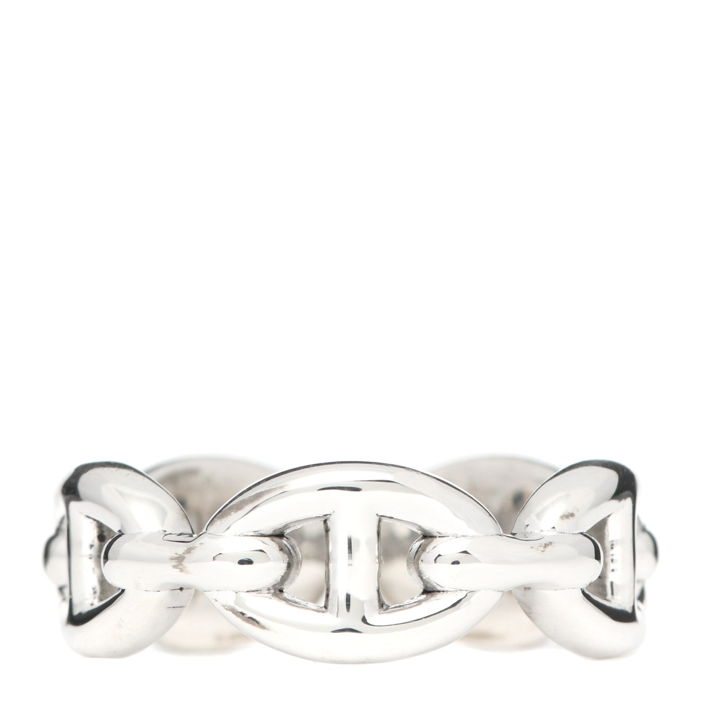 Sterling Silver PM Chaine d'Ancre Enchainee Band Ring 52 6
