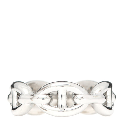 Hermes Sterling Silver PM Chaine d'Ancre Enchainee Band Ring 52 6 3 of 7