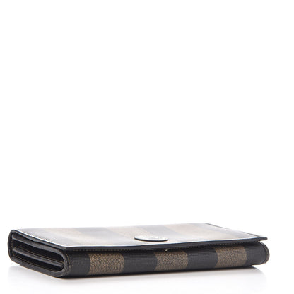 Fendi Pequin Striped Flap Wallet Tobacco 5 of 10