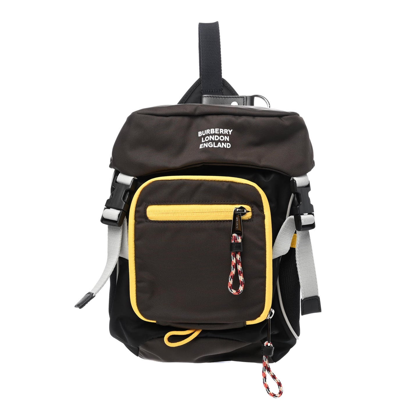 Nylon Medium Leo Sling Bag Black Yellow Grey