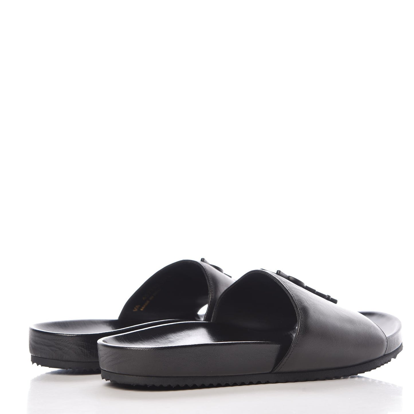 Lambskin Joan Slide Sandals 38 Black