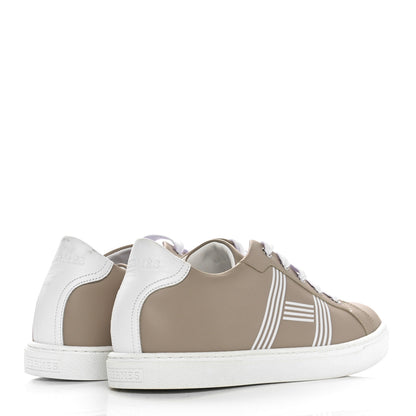 Hermes Calfskin Womens Advantage Sneakers 37 Beige Rose 8 of 18