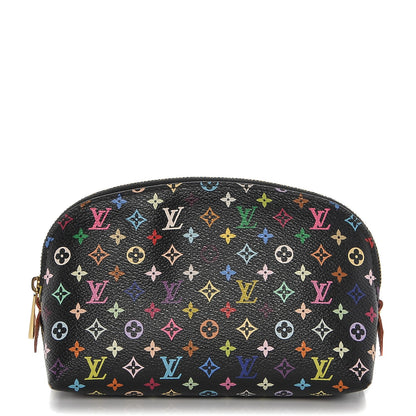 Louis Vuitton Monogram Multicolor Cosmetic Pouch Black Grenade 1 of 8