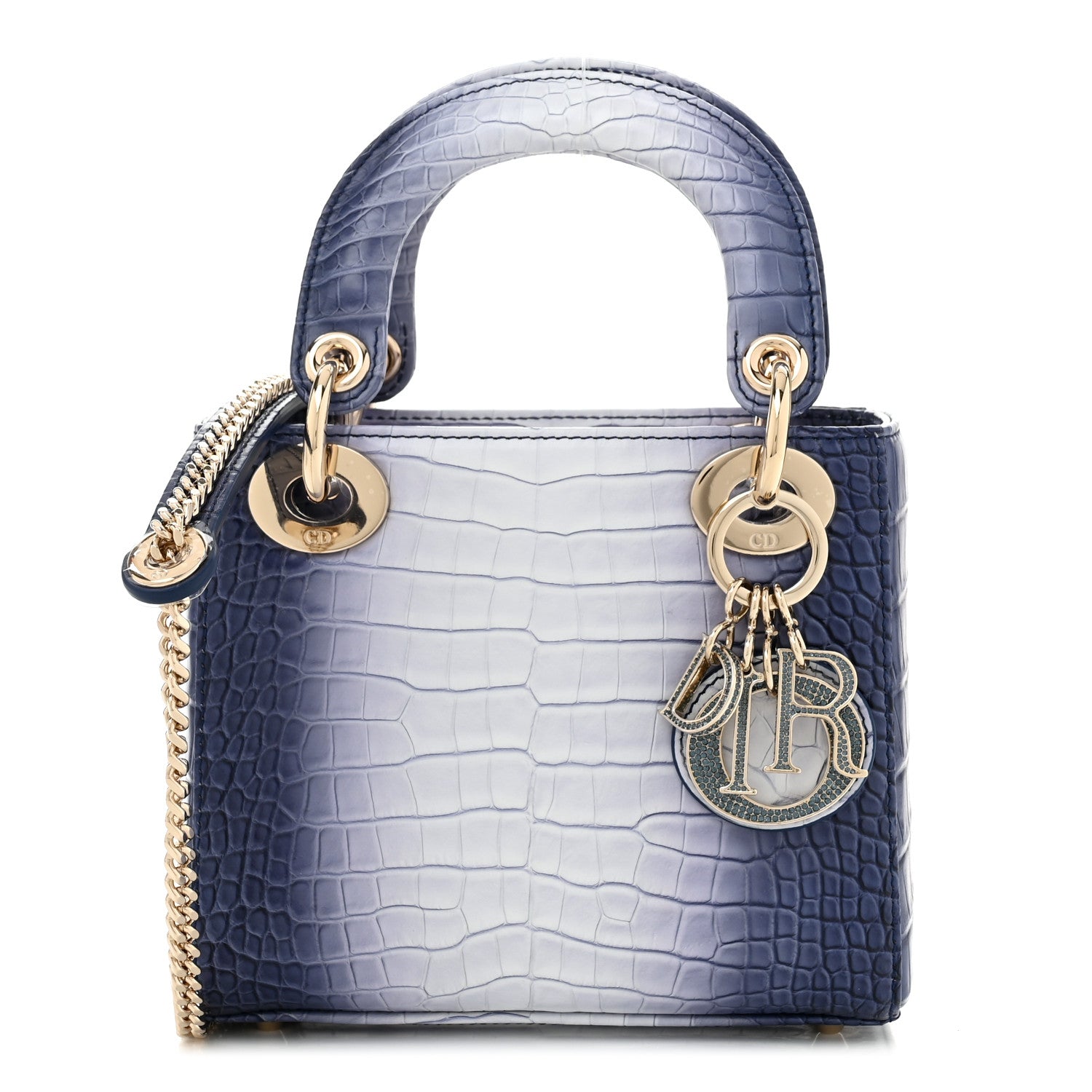 Christian Dior Crocodile Gradient Mini Lady Dior Dark Blue 1667862