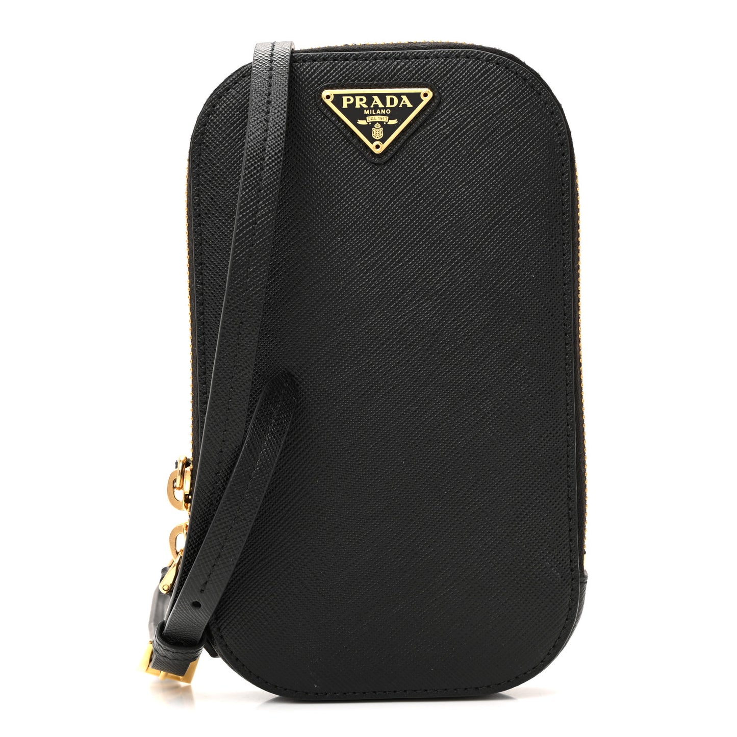 Saffiano Triangle Mini Bag Black