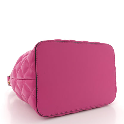 Versace Nappa Quilted Medusa Top Handle Bucket Bag Fuchsia 4 of 11