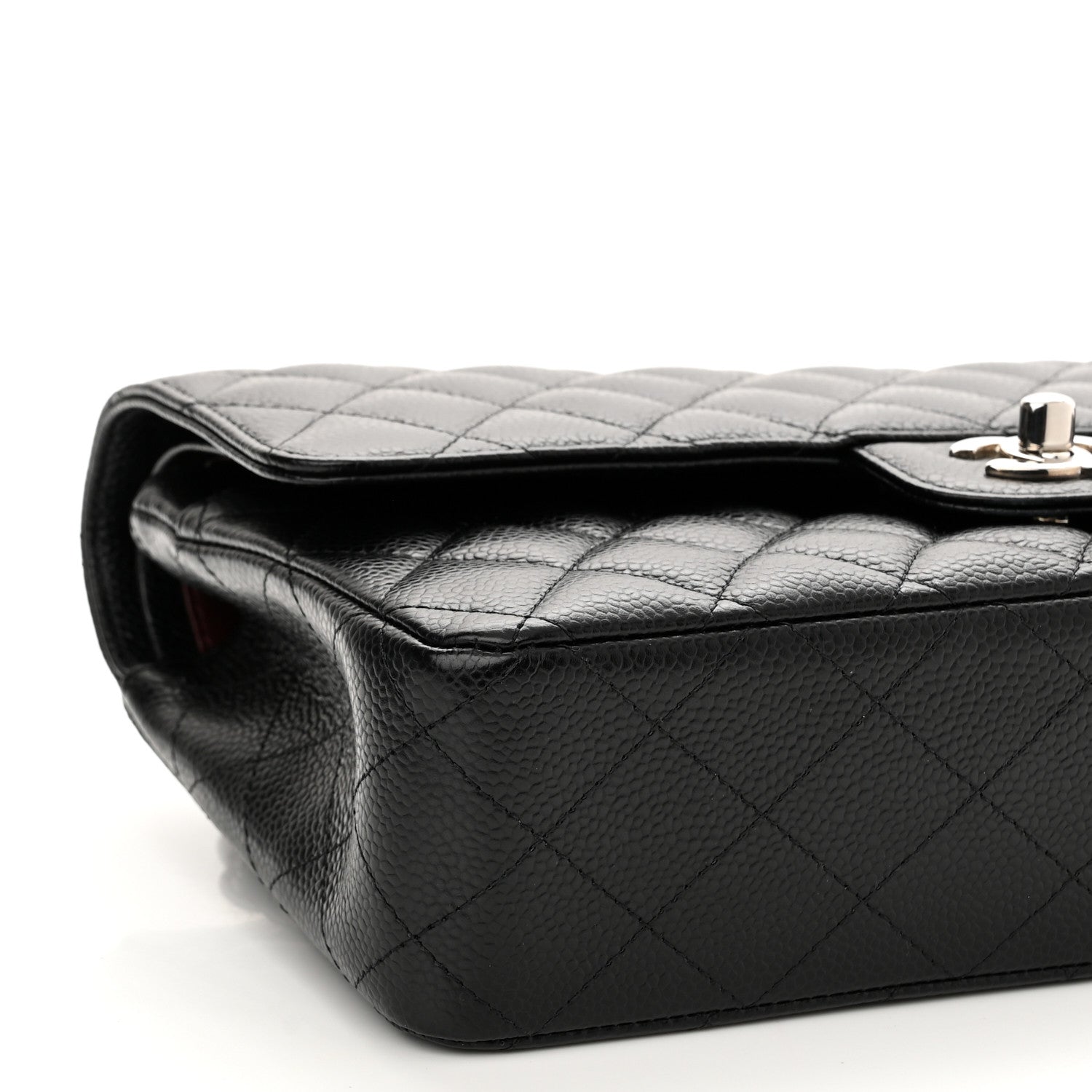 Chanel Caviar Quilted Medium Double Flap Black 9 of 10