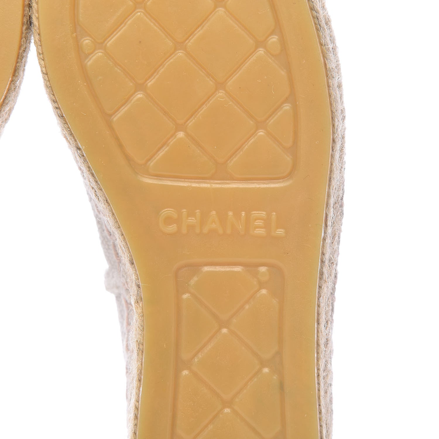 Chanel Linen CC Espadrilles 35 Beige Black 9 of 12