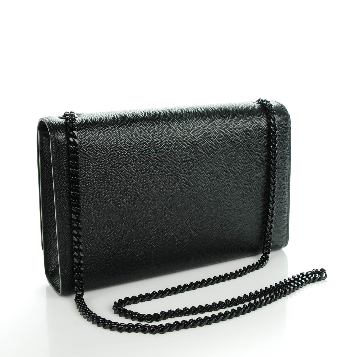 Saint Laurent Grain De Poudre Medium Classic Monogram Satchel Black 3 of 6