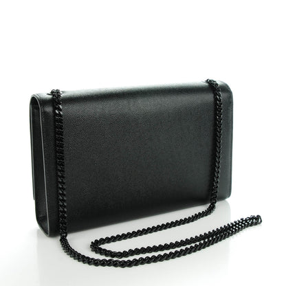 Saint Laurent Grain De Poudre Medium Classic Monogram Satchel Black 3 of 6