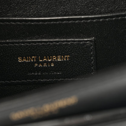Saint Laurent Vernice Diamond Small Solferino Satchel Black 6 of 9