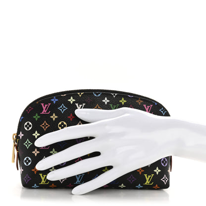 Louis Vuitton Monogram Multicolor Cosmetic Pouch Black Grenade 2 of 10