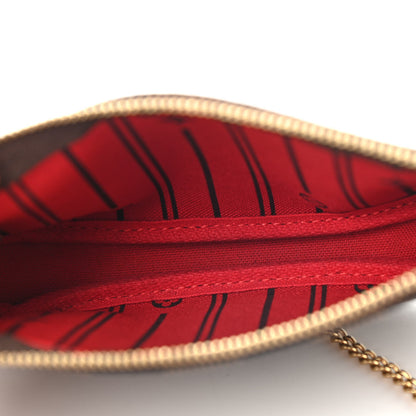 Louis Vuitton Damier Ebene Complice Trunks and Bags Mini Pochette Accessories Red 5 of 7
