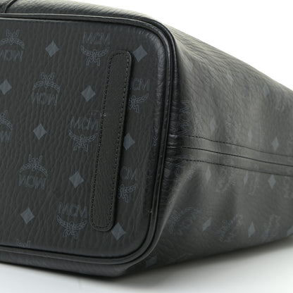 MCM Visetos Medium Liz Reversible Shopper Tote Black 11 of 22